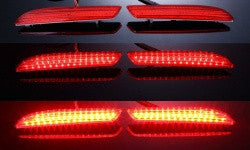 2 pieces of LED Bumper Reflector Red lens Tail Brake Light lamp Red Alphard 08+