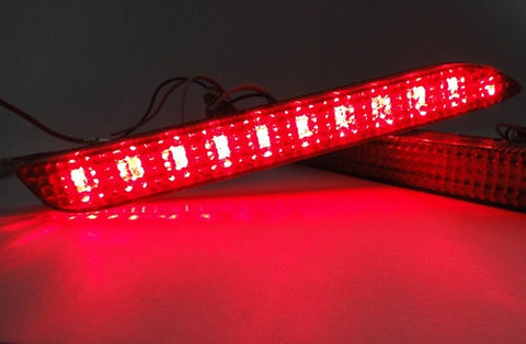 2 pieces of LED Bumper Reflector Red lens Tail Brake Light lamp Red Alphard 08+