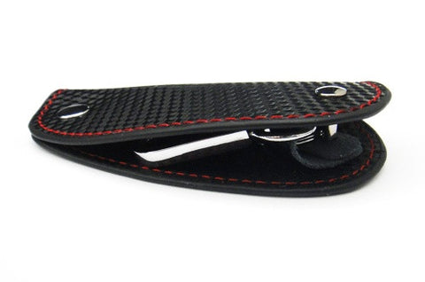 Premium Leather 3D Carbon Fiber Pattern Smart Key holder 109x48mm