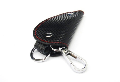 Premium Leather 3D Carbon Fiber Pattern Smart Key holder 109x48mm