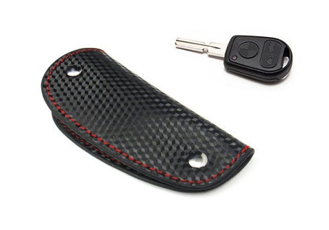 Premium Leather 3D Carbon Fiber Pattern Smart Key holder 109x48mm