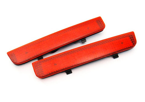 2x LED Bumper Reflector Red lens Tail Brake Light Red Land Rover L322 Range Rover LR2