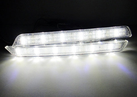 2x LED Bumper Reflector Clear lens Tail Brake Light Red Backup lamp White 04-09 Mazda3 Mazdaspeed3