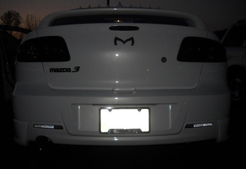 2x LED Bumper Reflector Clear lens Tail Brake Light Red Backup lamp White 04-09 Mazda3 Mazdaspeed3