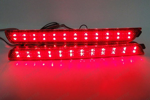 2x LED Bumper Reflector Red lens Tail Brake Light lamp Red 04-09 Mazda3 Mazdaspeed3