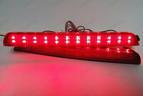 2x LED Bumper Reflector Red lens Tail Brake Light lamp Red 04-09 Mazda3 Mazdaspeed3