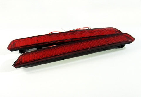 2x LED Bumper Reflector Red lens Tail Brake Light lamp Red 04-09 Mazda3 Mazdaspeed3
