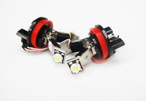 BMW xenon white H8 LED Angel Eyes / Halo Ring replacement Light / Lamp bulbs V-shape