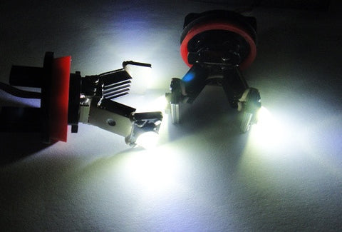 BMW xenon white H8 LED Angel Eyes / Halo Ring replacement Light / Lamp bulbs V-shape