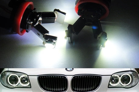 BMW xenon white H8 LED Angel Eyes / Halo Ring replacement Light / Lamp bulbs V-shape