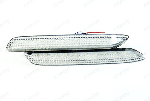 2 pieces of LED Bumper Reflector Clear lens Tail Brake Light lamp Red Alphard 08+