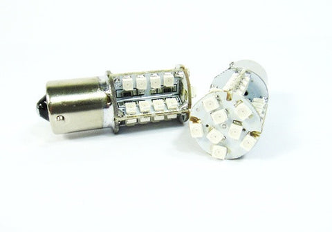 2 pieces of 40 SMD LED 382 (P21W) 1156 7506 BA15s Light bulb amber