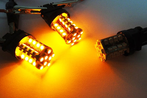 2 pieces of 40 SMD LED 382 (P21W) 1156 7506 BA15s Light bulb amber
