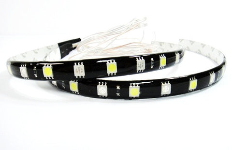 2 pieces of 18 High Power SMD LED Switchback Light strip 30cm white amber