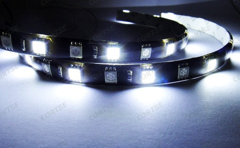 2 pieces of 18 High Power SMD LED Switchback Light strip 30cm white amber