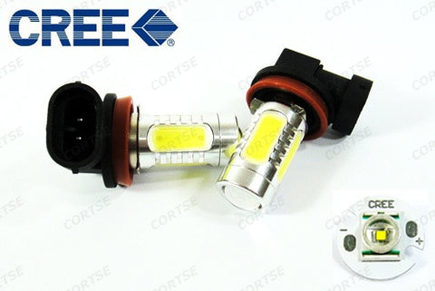 2 pieces of H11 H8 CREE LED Projector Light with 4 Plasma SMD LED 11W white