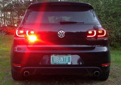 2 pieces of 18 high power SMD LED 566 BAZ15d 7225 P21/4W Light bulb red