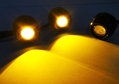 Universal 3W high power LED Eagle Eye kit Daytime Running Light DRL / Fog Lamp Amber