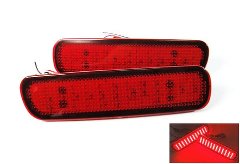 2x LED Bumper Reflector Red lens Tail Brake Light lamp Red 98-07 LX470 Land Cruiser