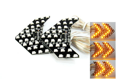 2 pieces of 27 SMD LED Side Mirror Sequential Turn Signal Arrow Panel Light Amber