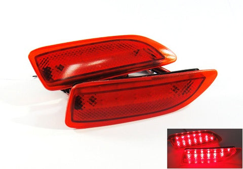 2x LED Bumper Reflector Red lens Tail Brake Light lamp Red 2011+ CT200h Corolla