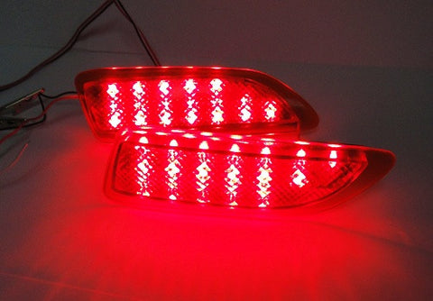 2x LED Bumper Reflector Red lens Tail Brake Light lamp Red 2011+ CT200h Corolla