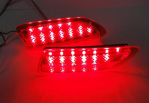 2x LED Bumper Reflector Red lens Tail Brake Light lamp Red 2011+ CT200h Corolla