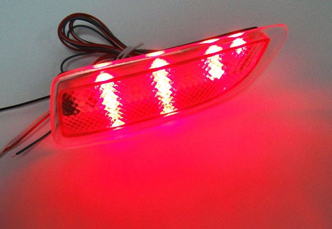 2x LED Bumper Reflector Clear lens Tail Brake Light Red Backup lamp White 2011+ CT200h Corolla