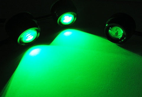 Universal 3W high power LED Eagle Eye kit Daytime Running Light DRL / Fog Lamp Green
