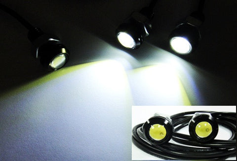 2 pieces of Universal 3W high power LED Bolt-On Screw Eagle Eye kit Backup Light DRL / Fog Lamp