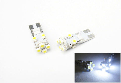 2 pieces of 8 SMD LED No Error T10 168 194 2825 501 W5W wedge light bulb white