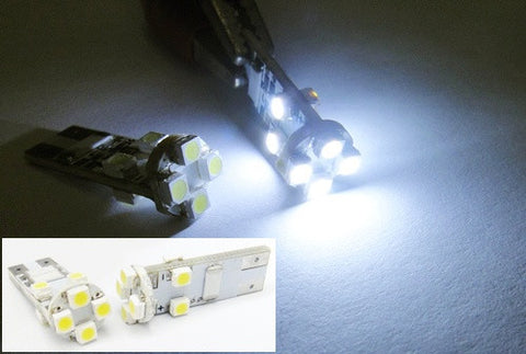 2 pieces of 8 SMD LED No Error T10 168 194 2825 501 W5W wedge light bulb white