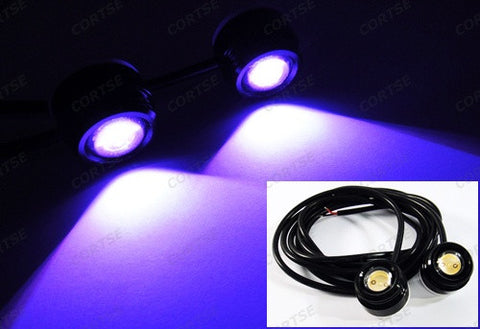 Universal 3W high power LED Eagle Eye kit Daytime Running Light DRL / Fog Lamp Purple