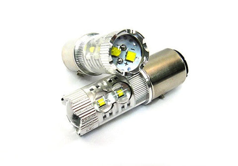 2 pieces of H6 BA20d 10x CREE XB-D LED Projector Headlight Light bulb 50W white