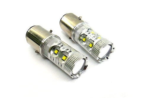 2 pieces of H6 BA20d 10x CREE XB-D LED Projector Headlight Light bulb 50W white
