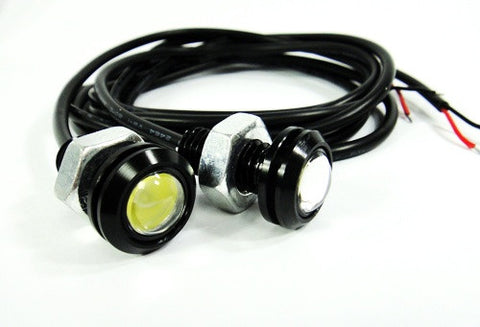 2 pieces of Universal 3W high power LED Bolt-On Screw Eagle Eye kit Backup Light DRL / Fog Lamp