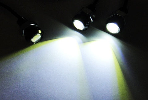 2 pieces of Universal 3W high power LED Bolt-On Screw Eagle Eye kit Backup Light DRL / Fog Lamp
