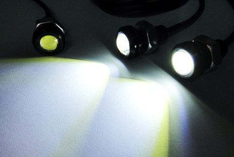 2 pieces of Universal 3W high power LED Bolt-On Screw Eagle Eye kit Backup Light DRL / Fog Lamp