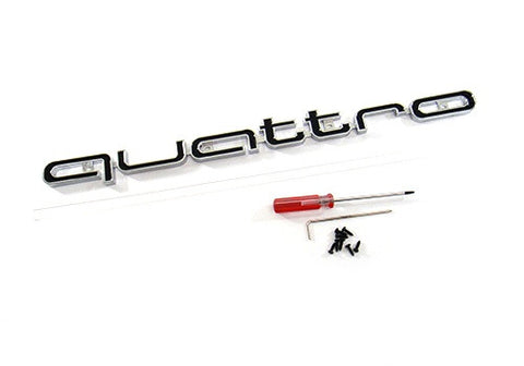 Audi Quattro RS6 Style Logo Badge Grille Emblem Chrome