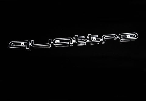 Audi Quattro RS6 Style Logo Badge Grille Emblem Chrome