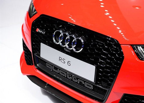 Audi Quattro RS6 Style Logo Badge Grille Emblem Chrome