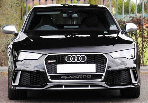 Audi Quattro RS6 Style Logo Badge Grille Emblem Chrome