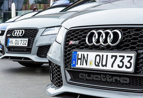 Audi Quattro RS6 Style Logo Badge Grille Emblem Chrome