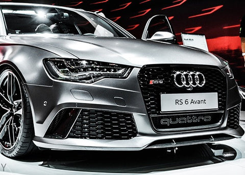 Audi Quattro RS6 Style Logo Badge Grille Emblem Chrome