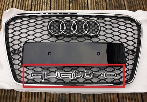 Audi Quattro RS6 Style Logo Badge Grille Emblem Chrome