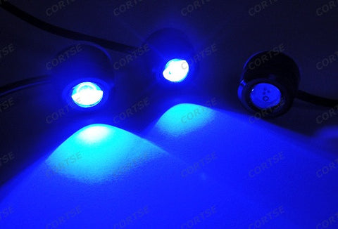 Universal 3W high power LED Eagle Eye kit Daytime Running Light DRL / Fog Lamp Blue