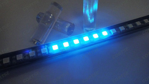 Universal 7-Color 48 SMD RGB LED Scanner Light Glowing Knight Rider kit Black Remote