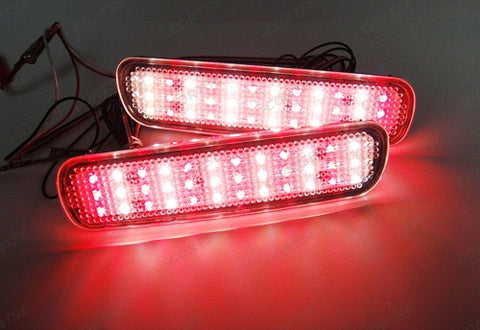2x LED Bumper Reflector Clear lens Tail Brake Light Red Backup lamp White 98-07 LX470 Land Cruiser