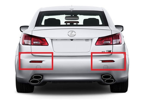 2x LED Bumper Reflector Black Smoked lens Tail Brake Light Red For Toyota / Lexus