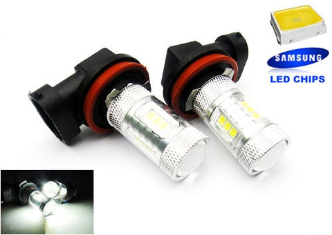 2 pieces of 15 SAMSUNG High Power 2835 SMD LED H11 H8 Light bulb 15W white